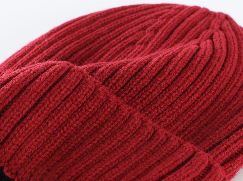 Connectyle Fleece Lined Knit Beanie for Men Women Warm Wool Beanie Skull Cap Acrylic Watch Hat Wine Red - Image 4